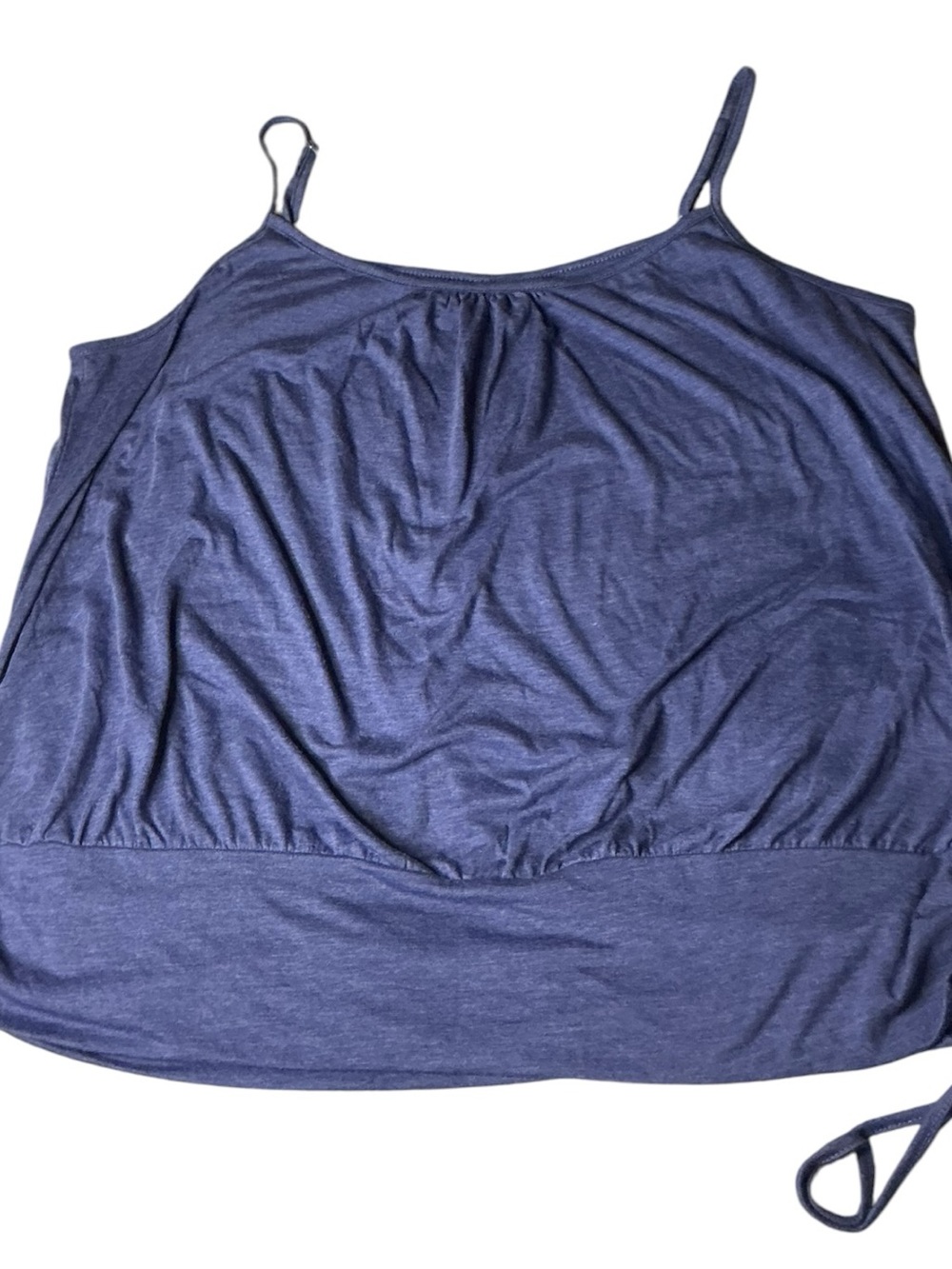 💟Women’s Blue Tank Top Adjustable Drawstring Top – Size 2XL